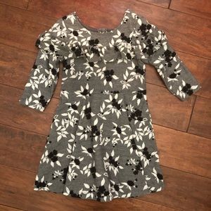 Janie and Jack Grey Floral Dress Size 4